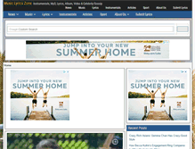 Tablet Screenshot of musiclyricszone.com